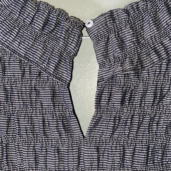 Anthropologie Moon River Lila Ruffle Pewter Empire Waist Peasant Mini Dress XS - Picture 8 of 15